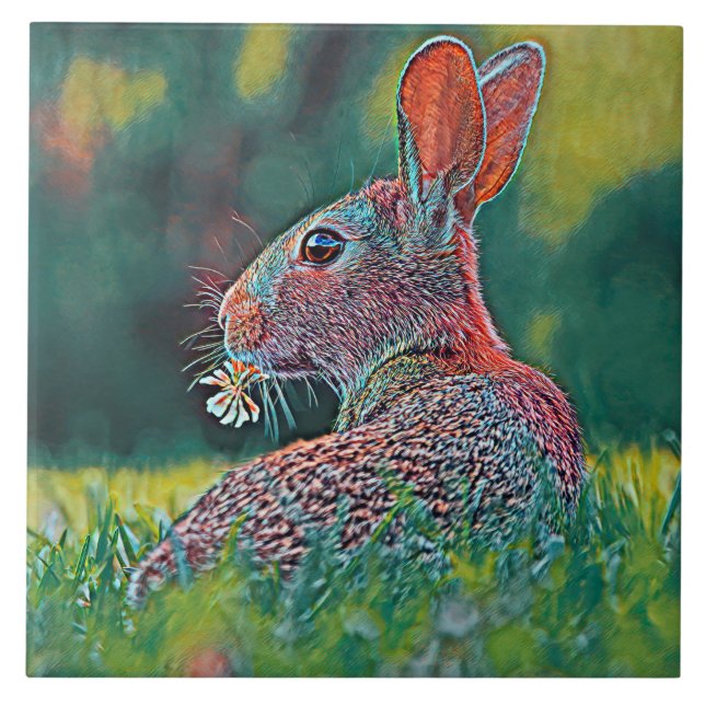 AnimalMix_Rabbit_048 Kakelplatta (Framsidan)