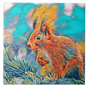 AnimalMix_Squirrel_001 Kakelplatta