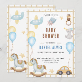 Animals Boy Shower-inbjudan Inbjudningar