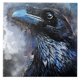 #animals för #bird för kråkakonst#crow kakelplatta