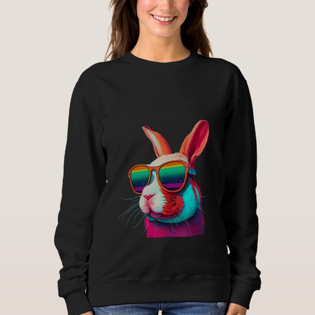 Animals Graphic  Bunny Wearing Sunglasses 3 T Shirt (Framsida)