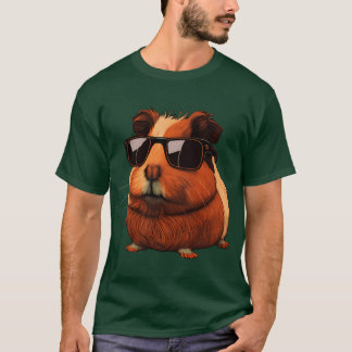 Animals Guinea Pig Wearing Sunglasses T Shirt