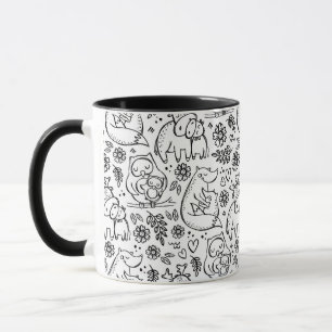 Animals Hug Kärlek Mugg