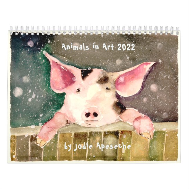 Animals in Art Wall Calendar by Jodie Apeseche Kalender (Omslag)
