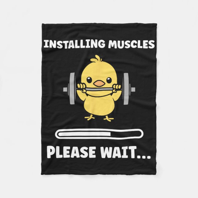 Animals Installing Muscles Fitness Bodybuilding Ch Fleecefilt (Framsidan)