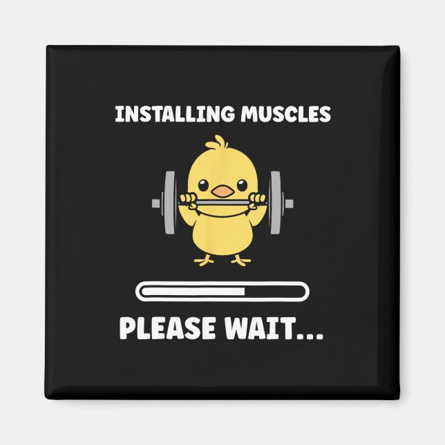 Animals Installing Muscles Fitness Bodybuilding Ch Magnet (Framsidan)