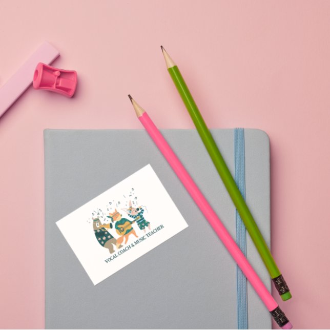 Animals Music Band Vocal Coach & Music Teacher Visitkort (Skapare uppladdad)