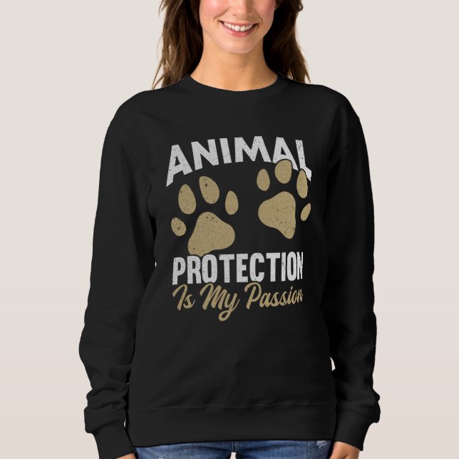 Animals Over People Animal Activist Rescue Conserv T Shirt (Framsida)