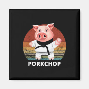 Animals Puns Gris Karate Gris Chop Pun Magnet