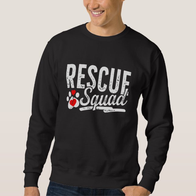 Animals Rescue Squad Distressed Dog  Cat Lång Ärmad Tröja (Framsida)