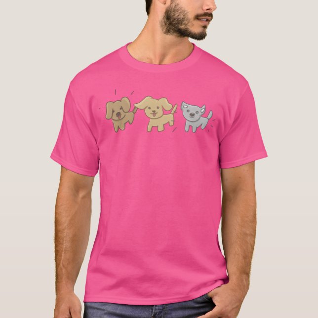 Animals symbols three dogs dog gift t shirt (Framsida)