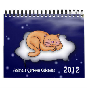 Animals Tecknad 2012 Kalender