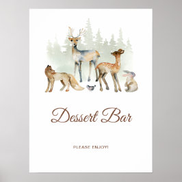 Animals Woodland Dessert Pub Sign Poster