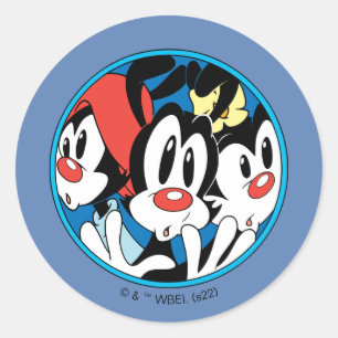 Animaniacs   Bild för tändarcirkel i Syskon Runt Klistermärke