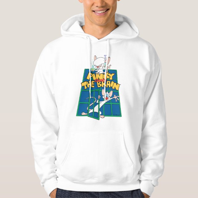 Animaniacs | Pinky- och Brain Cage-grafik Hoodie (Framsida)