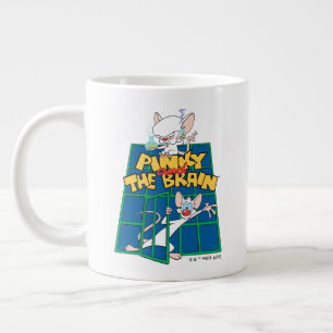 Animaniacs Pinky- och Brain Cage-grafik Jumbo Mugg