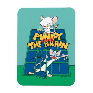 Animaniacs Pinky- och Brain Cage-grafik Magnet