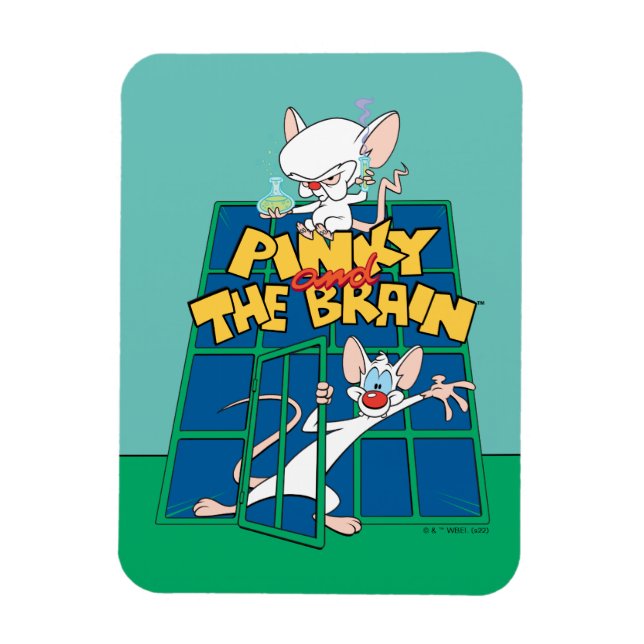 Animaniacs | Pinky- och Brain Cage-grafik Magnet (Vertikal)