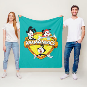 Animaniacs Warner Brothers & Sister WB Shield Fleecefilt