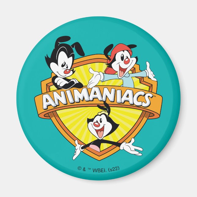 Animaniacs | Warner Brothers & Sister WB Shield Magnet (Framsidan)