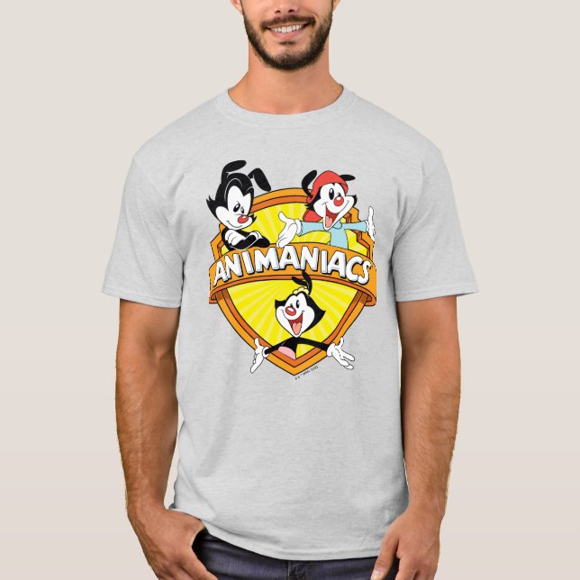 Animaniacs | Warner Brothers & Sister WB Shield T Shirt (Framsida)