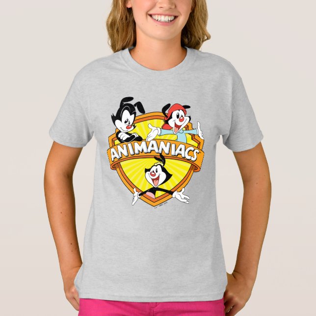 Animaniacs | Warner Brothers & Sister WB Shield T Shirt (Framsida)