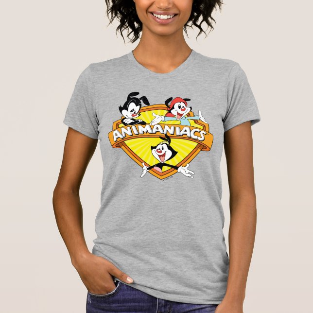 Animaniacs | Warner Brothers & Sister WB Shield T Shirt (Framsida)