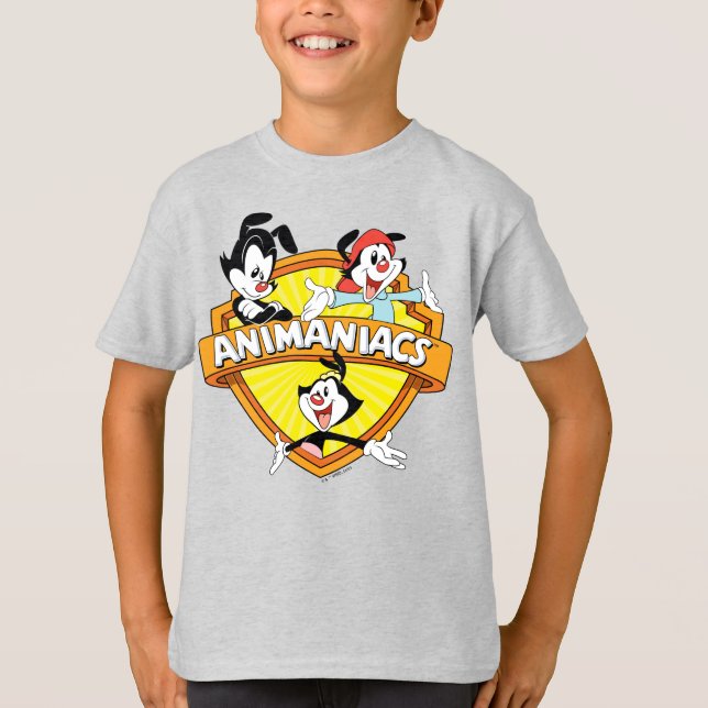 Animaniacs | Warner Brothers & Sister WB Shield T Shirt (Framsida)