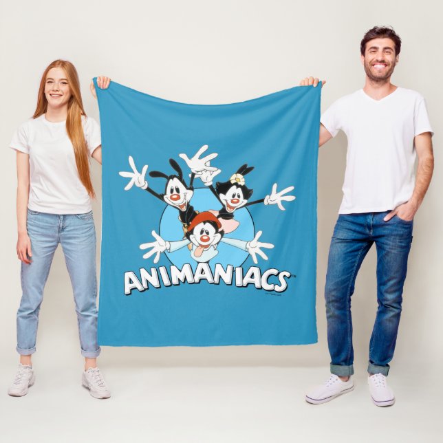 Animaniacs | Warner Siblings Arms Wide Graphic Fleecefilt (På plats)