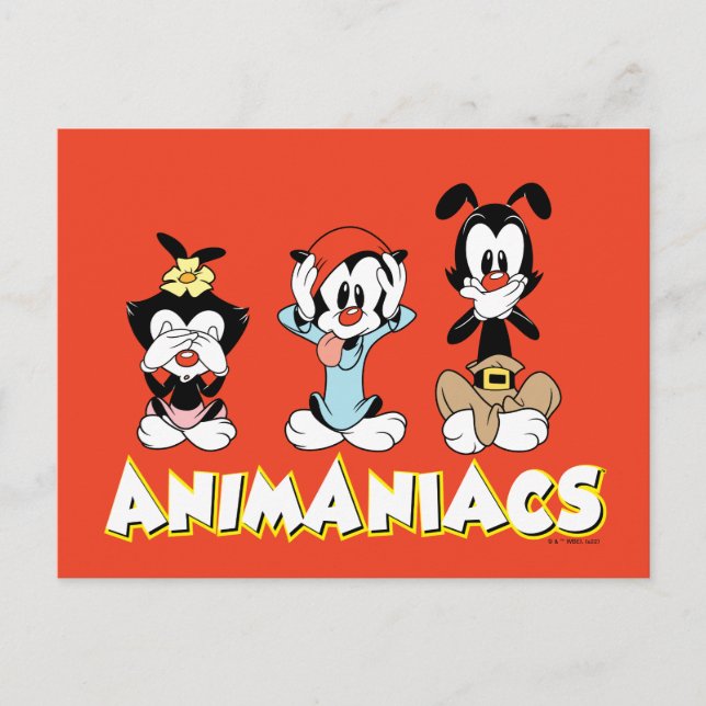 Animaniacs | Warner Siblings "No Evil" Graphic Vykort (Framsida)