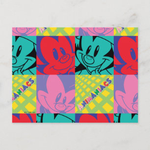 Animaniacs Warner Syskon Pop Art Grafik Vykort