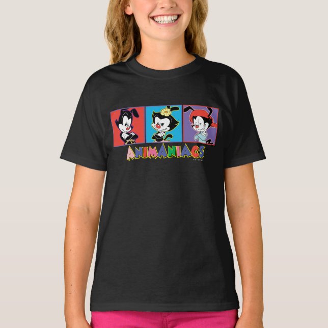 Animaniacs | Yakko-, dot- och Wakko-panelgrafik T Shirt (Framsida)