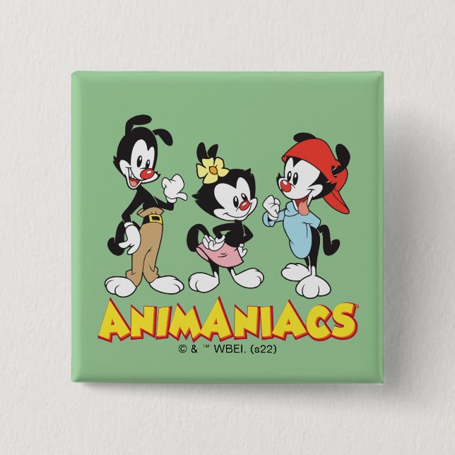 Animaniacs | Yakko, Dot och Wakko Stående Knapp (Framsida)