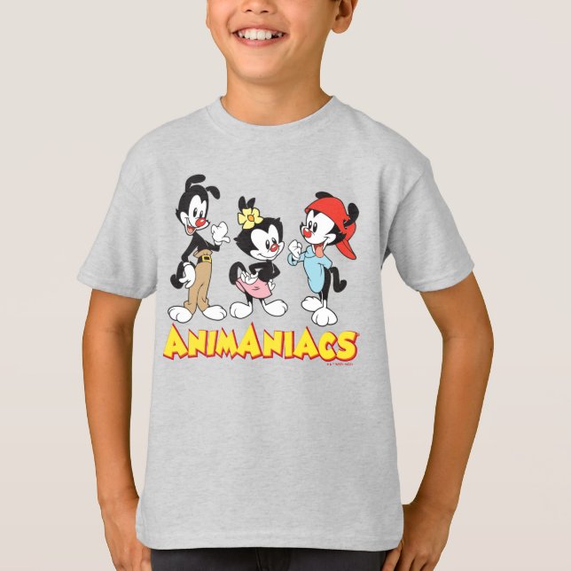 Animaniacs | Yakko, Dot och Wakko Stående T Shirt (Framsida)