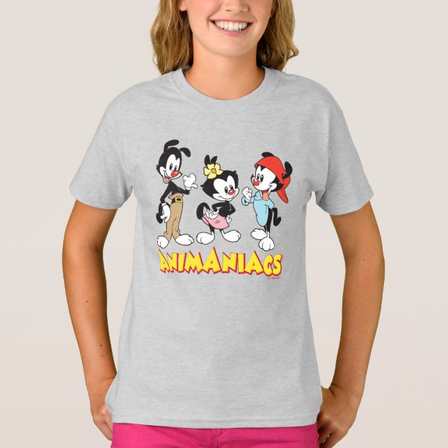 Animaniacs | Yakko, Dot och Wakko Stående T Shirt (Framsida)