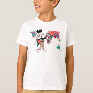 Animaniacs   Yakkos världskarta grafik T Shirt