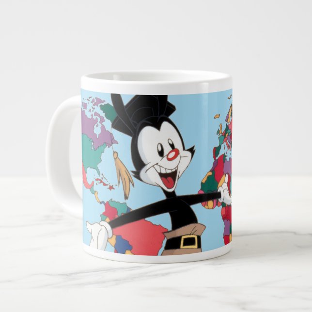 Animaniacs | Yakko's World Map Graphic Jumbo Mugg (Framsida vänster)