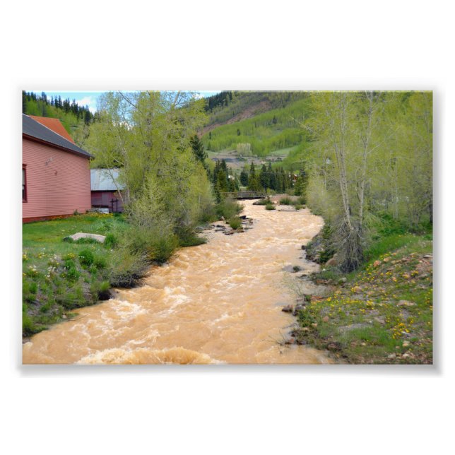 Animas River i Silverton, Colorado Fototryck (Framsidan)