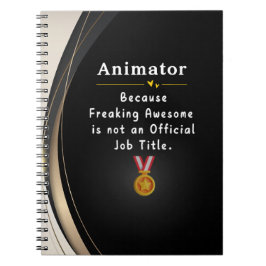 Animator - bärbar dator - funny och motiv gåva anteckningsbok