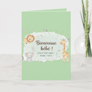 Animaux de la Savane Aquarelle - Bienvenue Bébé Kort