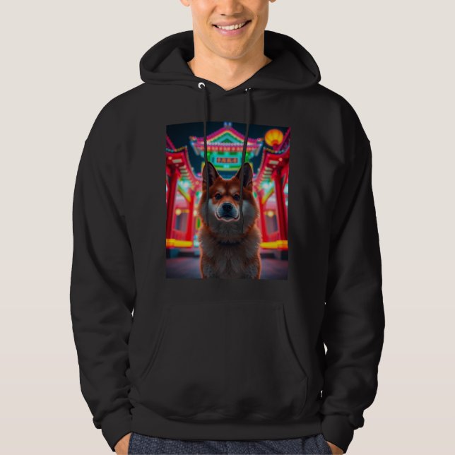 Anime Akita Hoodie (Framsida)