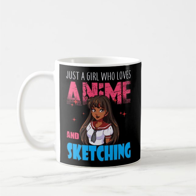 Anime Älskare Girl är bara en flicka som Kärlek An Kaffemugg (Vänster)