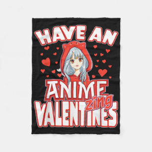 Anime Älskare Valentines day Kids Tonåringar Vuxno Fleecefilt