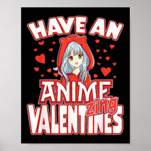Anime Älskare Valentines day Kids Tonåringar Vuxno Poster