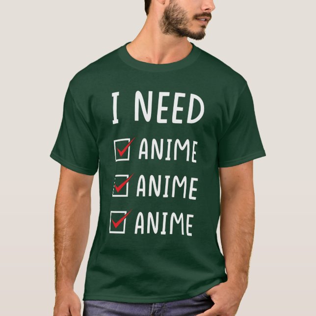 Anime Anime Anime flicka T Shirt (Framsida)