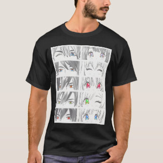 Anime Ansikte Kawaii T Shirt
