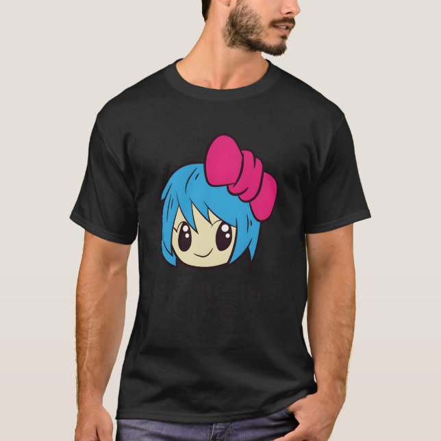 Anime är en levande japansk anime t shirt (Framsida)