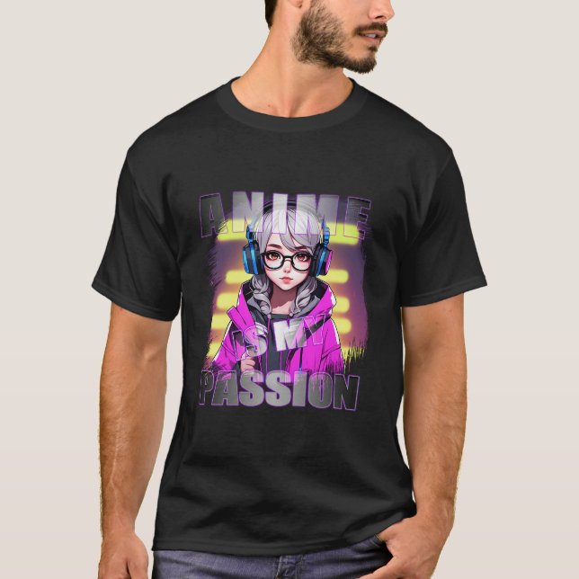 Anime är min passion - Kawaii Chibi-sympatisk T Shirt (Framsida)
