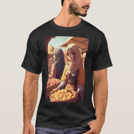 Anime Arab Women on a Bazar in Middle Eastern City T Shirt
