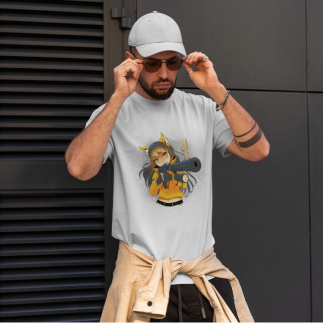 Anime Army Fox Girl T Shirt (Skapare uppladdad)